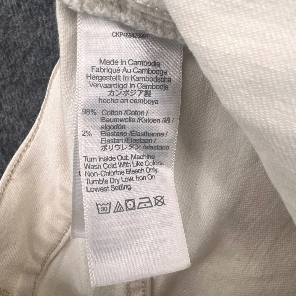Madewell Perfect Vintage Wide Leg Jeans Cream Off White High Rise Denim Size 27